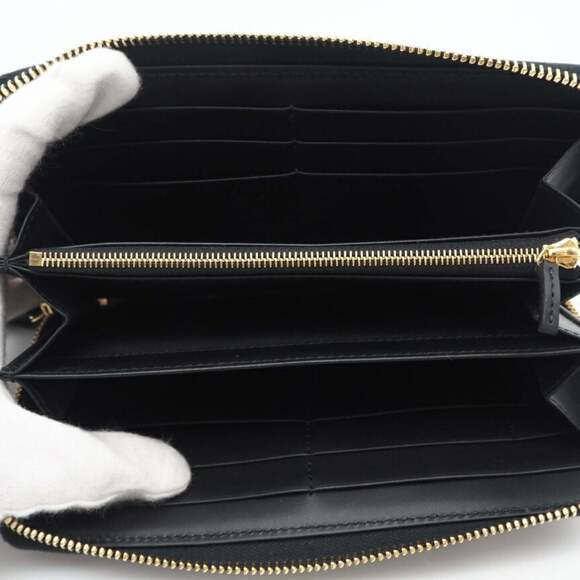 GUCCI GG Leather Zip-Around Wallet 795176 Black Men's Long